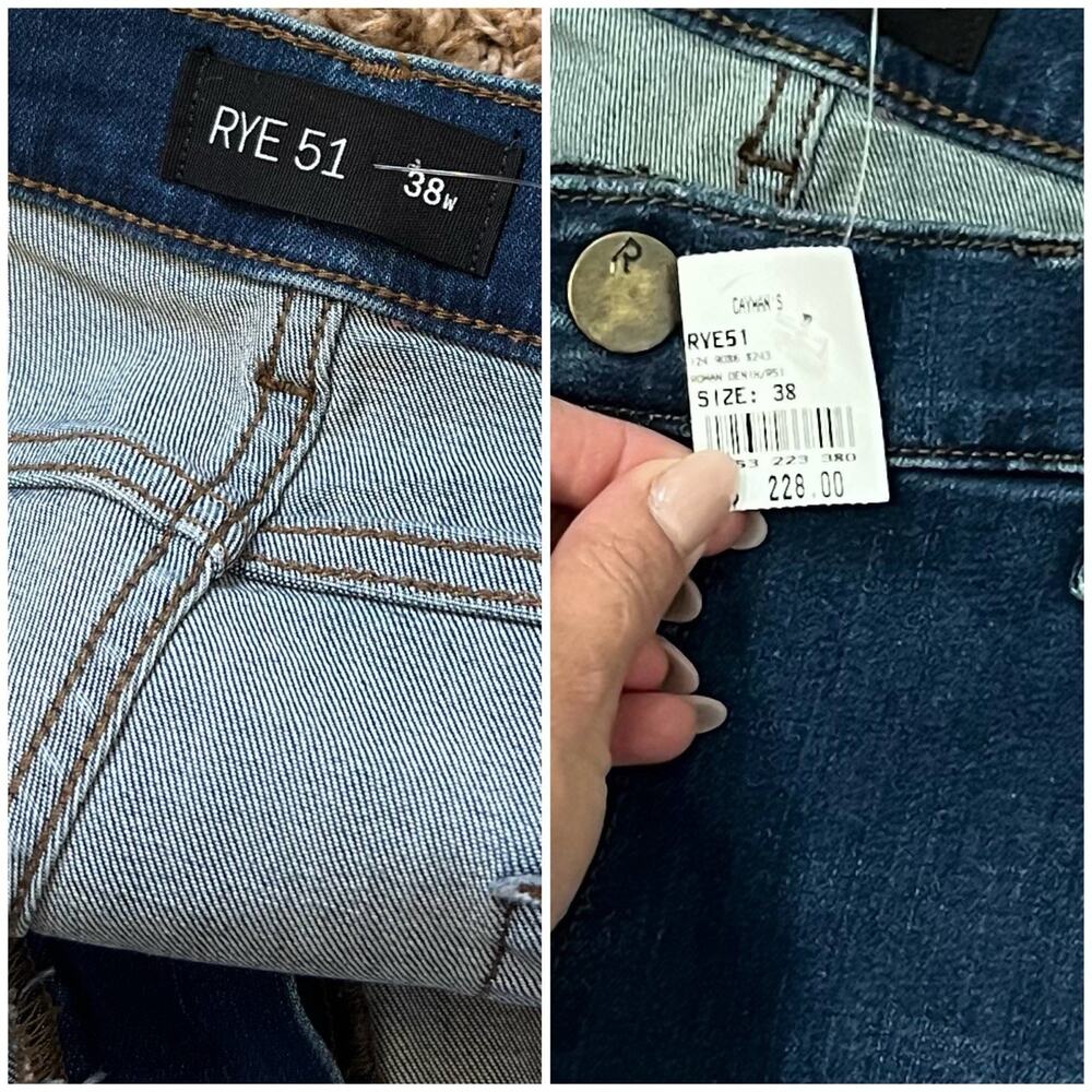 RYE 51 R51 Menβs Four Way Stretch Denim Jeans 38W Straight Fit Performance NWT - Picture 2 of 9
